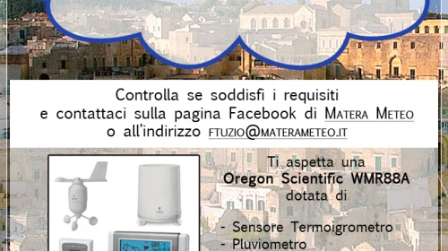 Vuoi avere una stazione meteo a casa tua? Clicca qui!